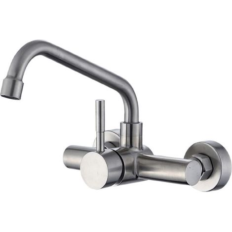 Faucet, faucet of sink of kitchen, faucet wall to 2 holes, faucet, spout pivot, faucet of bathroom to a lever (1/5)