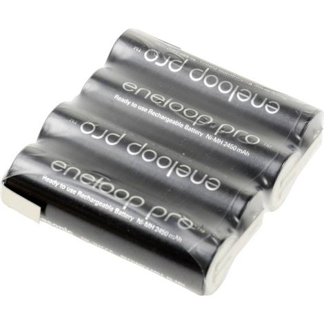 Pacco batteria 4x Stilo (AA) Panasonic eneloop Pro F1x4 linguette a saldare a Z NiMH 4.8 V 2450 mAh