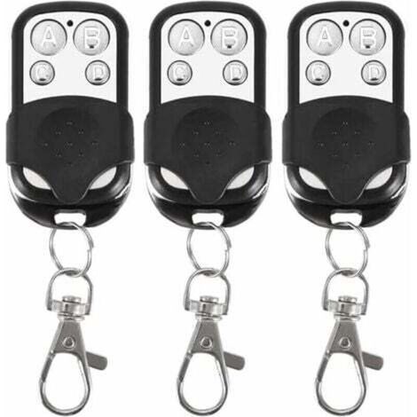 Lot de 3 télécommandes universelles pour Portail Automatique fréquence 433,92 MHz Code Fixe, 4 Boutons pour contrôler jusqu'à 4 Portes (1/5)