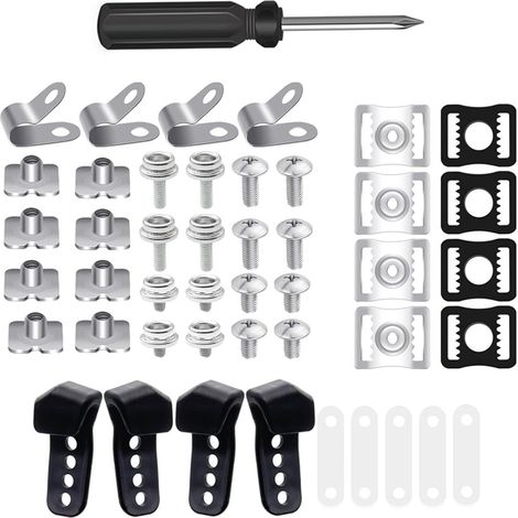 Lot de 60 kits de réparation de casque de football et de hockey avec clips en caoutchouc, vis, écrous, kits de réparation de football (1/5)