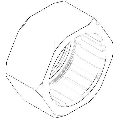 Dornbracht Befestigung Mutter, 16x30x35mm roh vernickelt, 092330034-07