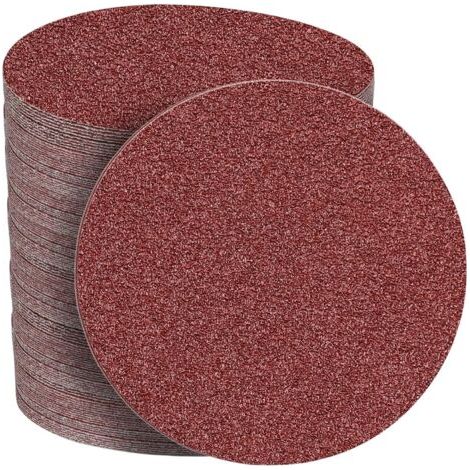 RHG Disques Abrasifs 123mm Grain 40 Papier Poncer 100 Pièces no Trous Disque Poncage pour Ponceuse Excentrique (1/5)