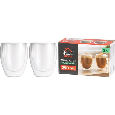 Becher MagicHome Cappuccino für Kaffee/Tee, Thermo mit Doppelwand, 290 ml, Pack. 2 Stk (1/4)