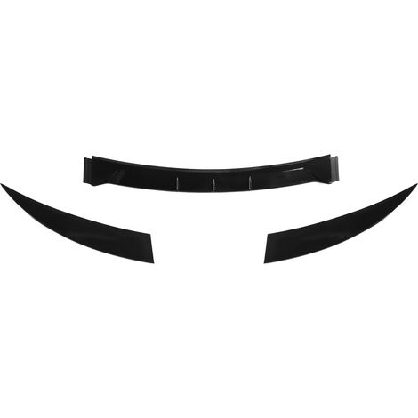 3-teiliger Heckspoiler für Autos, glänzend schwarz, 120 cm, geräuscharm, leicht, stoßfest, universell für Fahrzeugtyp A (mit konvexen Spots) (1/5)