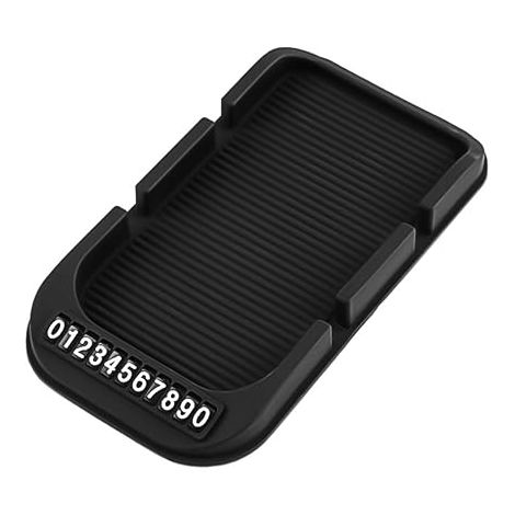 Tapis Antidérapant Voiture Tableau de Bord,Tapis pour Telephone Voit,Tapis Adhésif Antidérapant pour Tableau de Bord de Voiture,pour Téléphone Portable,clé,Lunettes de Soleil (1/4)
