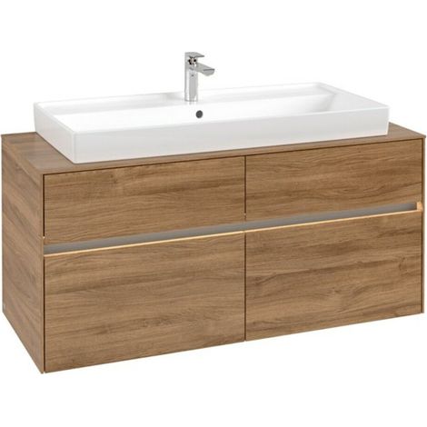 V&B Waschtischunterschrank Collaro 120x54,8x50cm, WT mi, LED 8,8 W, Kan Oa (1/3)