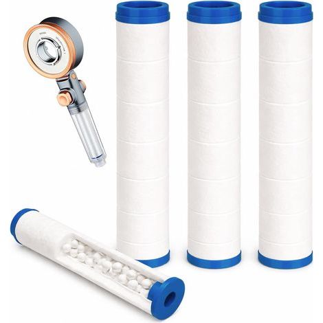 Hochdruck-Duschkopf mit Antikalkfilter und 2 Filtern. Wassersparender Duschkopf mit Antikalkfilter. Handbrause fürs Badezimmer (3 Filter). (1/5)
