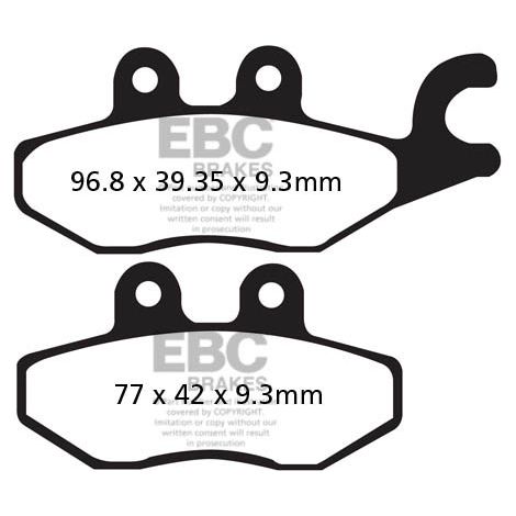 Pastillas de freno para scooter EBC SFA418HH (juego para 1 disco)