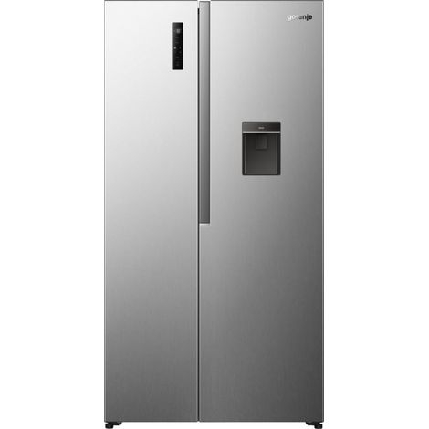 Gorenje NRS917E41XWD, Frigorífico Side by Side de 541L con dispensador de agua y tecnología NoFrost, Acero Inoxidable (1/3)