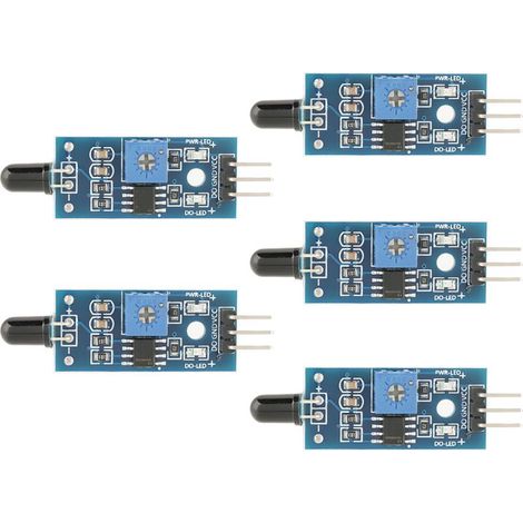 5pcs, Module de Détection de Flamme, Capteur D'incendie IR avec sensibilité Réglable pour la Détection du Feu, Détecteur SmartSense de 5 PCS pour Détecter la Flamme. (1/5)