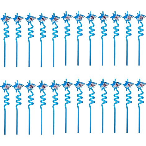 Paille En Plastique Réutilisable - 24 Pièces - 26,5 cm - Diamètre 0,58 cm - Pour Cocktails Et Fêtes - Lot (1/5)