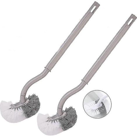 Lot de 2 brosses de toilette à manche long, avec poils résistants (1/5)