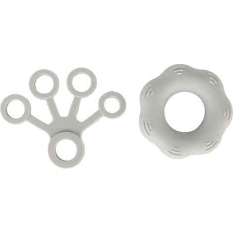 Élastique En Silicone Pour Doigts - Exercice De Renforcement Musculaire - Portable Et Lavable - Gris Clair - Lot De 1 (1/5)