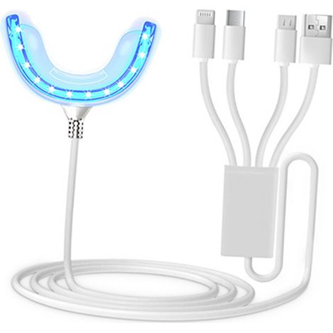 Lampe LED de blanchiment dentaire portable, accélérateur de blanchiment doux pour la maison, ensemble de 4 ports (1/5)