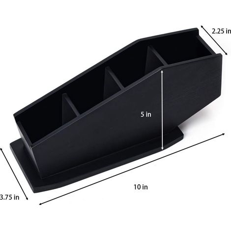 Schreibtischaufbewahrungsbox im gotischen Stil, sargförmiger Stiftehalter aus Holz, schwarz (1/3)