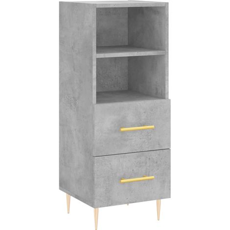 Aparador buffet cómoda mueble mueble de almacenaje organizador cocina salón salón 34,5 x 34 x 90 cm madera contrachapada gris 020031913