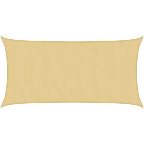 Voile d'ombrage  Voile de parasol sable 4x2 m 100 % polyester oxford
