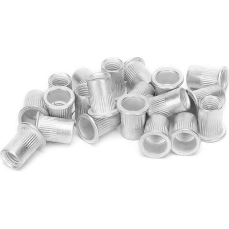 200 pièces M8 Rivet écrou professionnel en aluminium fileté insert écrou Rivet écrou attache accessoire