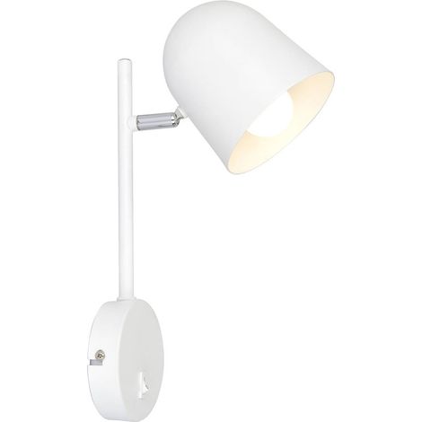 EGON, INDOOR METAL WALL LAMP, E14 1XMAX 40W, MATT WHITE, WIT (1/5)