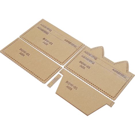 Patrons acryliques pour la fabrication d'articles en cuir à faire soi-même : porte-cartes, porte-monnaie et gabarits en cuir (1/5)