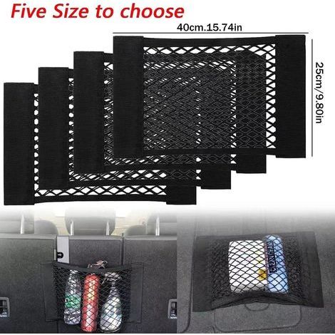 [2 Pack] Filet Coffre Voiture,Filet de Rangement de Coffre,Grande Taille 40 x 25 cm,Boîteilles,épicerie,Rangement Ajouter sur Les organisateurs pour Le Camion de Voiture (1/5)