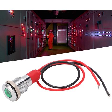 Voyant LED étanche 10mm 220V pour commande industrielle, composants électriques métalliques