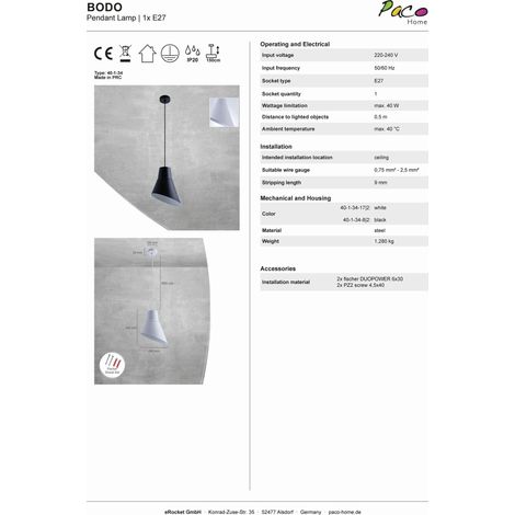 Paco Home Pendelleuchte Hängelampe Esszimmer Esstischlampe Industrial Textilkabel Kürzbar Weiß, Klar G95 800 Lumen / 7W