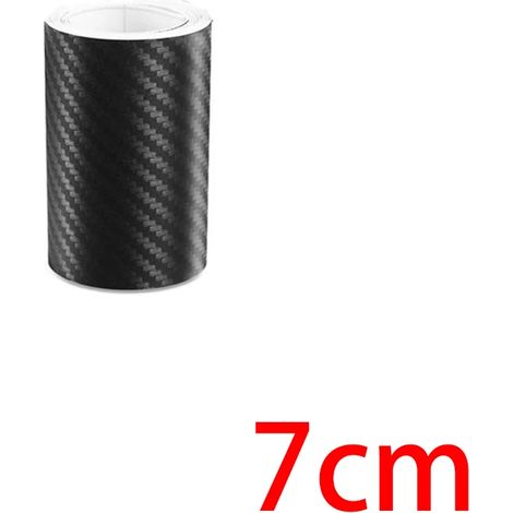 (10 m,7 cm) Autocollant 3D en fibre de carbone pour voiture,à coller soi-même,bande de protection anti-rayures pour seuils de porte,rétroviseurs latéraux,film imperméable pour l'intérieur (1/3)