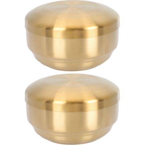 Lot de 2 bols à riz coréens en acier inoxydable, bols de service à double compartiment-11.00X11.00X6.50CM-Golden (1/3)
