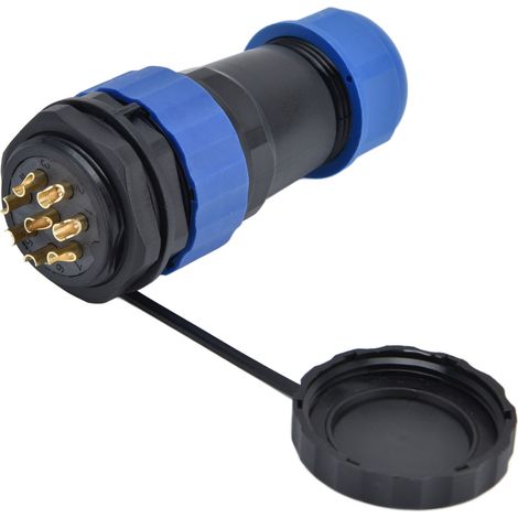 Prise et fiche aviation, étanche IP68, SP28, connecteur d'alimentation mâle et femelle à souder à l'arrière, 380 V 25 A, 8 broches. (1/5)