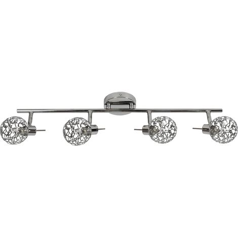 Plafoniera Candellux Puzzle cromata metallo 4xG9 72cm (1/2)