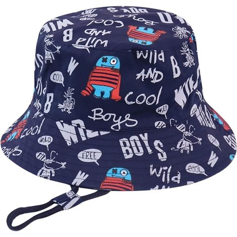 Unisexe Bob Bébé Enfant Chapeau de Soleil Chapeau de Pêcheur Fille Garçon Chapeaux de Seau Chapeau de Plage Visière