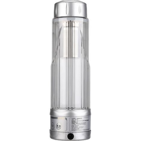 Tasse chauffante voiture en verre borosilicate 12V/24V, grande capacité 420ml, mug électrique multifonction argenté (1/5)