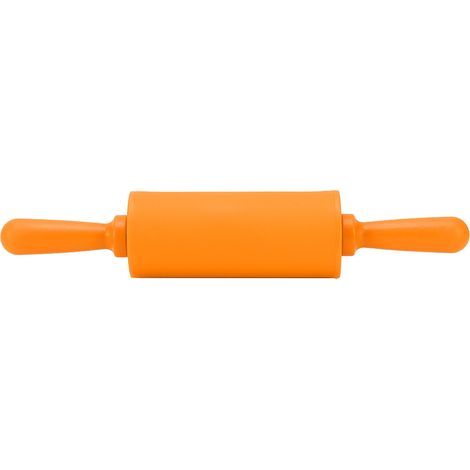 Rouleau à Pâtisserie en Silicone de qualité Alimentaire avec Poignée en Plastique Solide, Outil de Cuisson de Cuisine pour Pâtes, Biscuits et Plus Encore (ORANGE). (1/4)