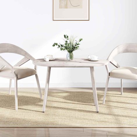 Dessus de table  Dessus de bureau  Plateau de table blanc 90x45x2,5 cm bois de pin massif ovale