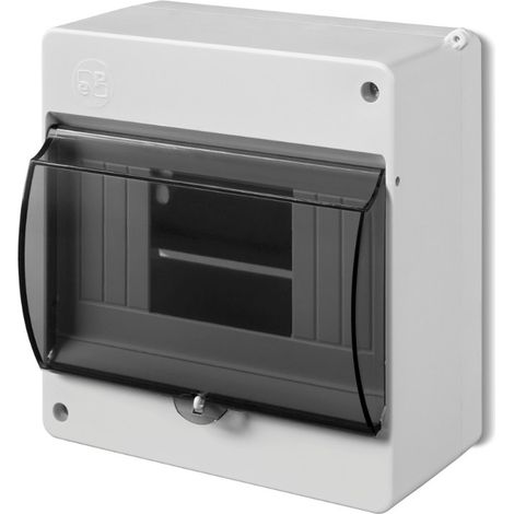Contenitore per montaggio superficiale, 6 moduli, con vetro, IP30D