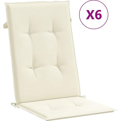 Maison Exclusive - Cuscini per Sedie 6 pz Crema 120x50x3 cm in Tessuto (1/5)