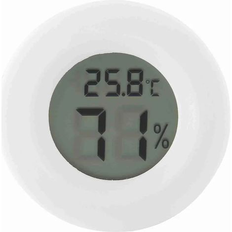 Mini termómetro e higrómetro digital LCD, redondo, diseñado específicamente para reptiles. (1/5)