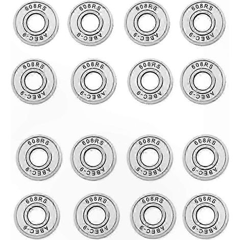 Roulements ABEC 9 Haute Performance pour Planches à Roulettes et Patins à Roues, Lot de 16 (1/5)