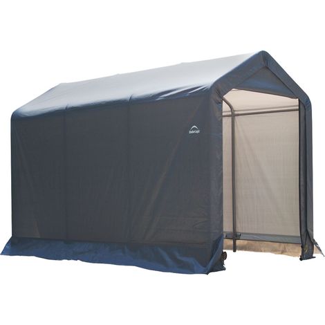 ShelterLogic Folien Zeltgarage Gerätehaus Grau 300x180x200 cm (1/5)
