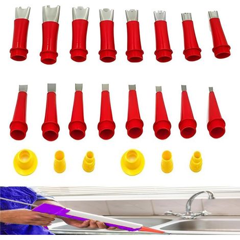 Lot de 22 buses d'étanchéité en acier inoxydable - Buses en acier inoxydable - En plastique ABS - Pour fenêtres et salles de bain (1/4)