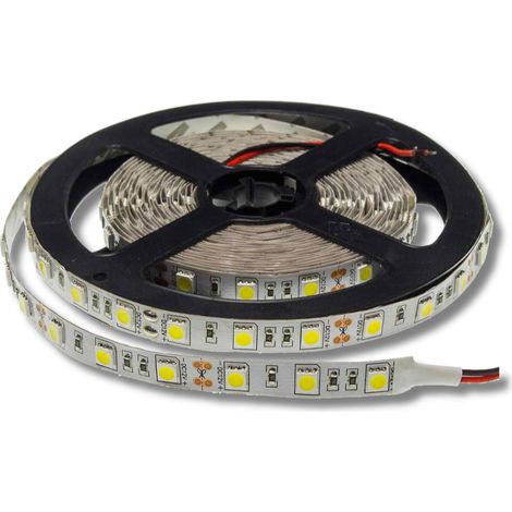 strisce led luce calda 5050 12v ip20 rotolo 5 metri 60 led illuminazione interna alta efficienza -  2700k (1/5)