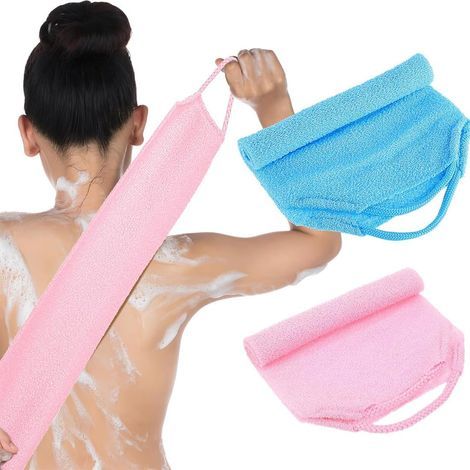 2 Pièces Ensemble Filet de Douche Africain,Éponge Filet Africain,Haute Elasticité Ceinture de African Net Sponge,Filet éponge Exfoliant en Nylon Multicolore,Pour Hommes ,à la Maison Voyage (1/5)