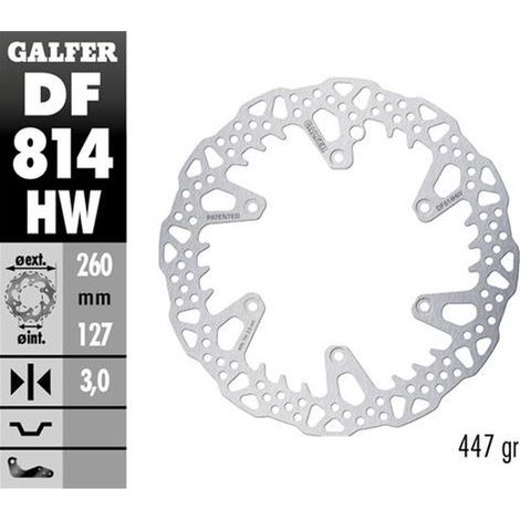 Disco de freno delantero Beta Enduro MX 260 mm 250RR-498 '12-'24 Galfer (1/3)