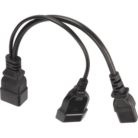 SJLERST Cordon d'alimentation IEC320 C13 et C20, prise femelle, séparateur en Y, 12,6 pouces (1/5)