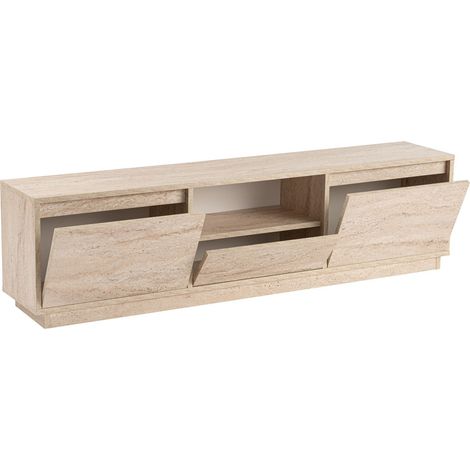 VIANA - Meuble TV 3 portes 1 niche beige (1/5)