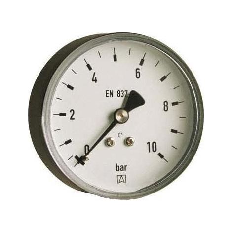 Afriso Rohrfeder-Manometer Manometer 0 10bar Anschluss hinten 1/4 AG Ø 63mm 63539 (1/5)