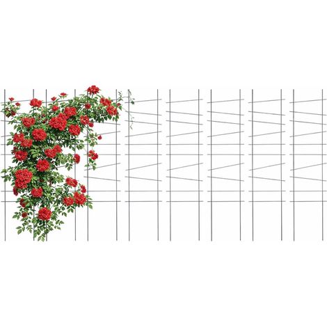 Garden Trellis Set, 8 Metal Supports for Climbing Plants (1/5)