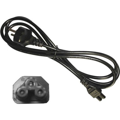 Schwarzes Laptop-Stromkabel, 2 m