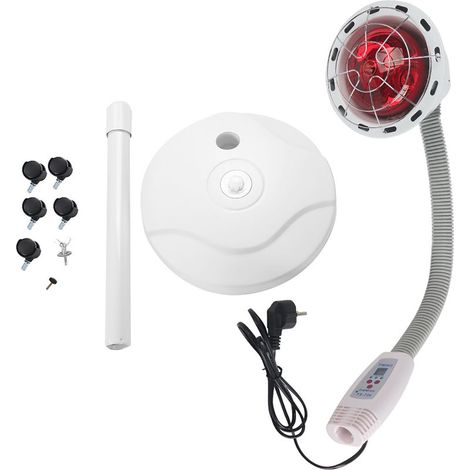 Lámpara de calor infrarroja de 275 W, lámpara de terapia de calor infrarroja con temperatura ajustable, lámpara de calor extraíble, para un alivio rápido del dolor muscular. (1/5)